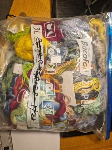 Photo of free Embroidery hoop plus assorted yarns (Broxbourne EN10) #2