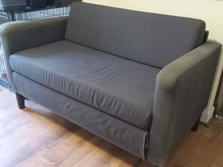 Photo of free navy blue IKEA "Solstra" loveseat (Rte 17 (southern fauquier)) #2