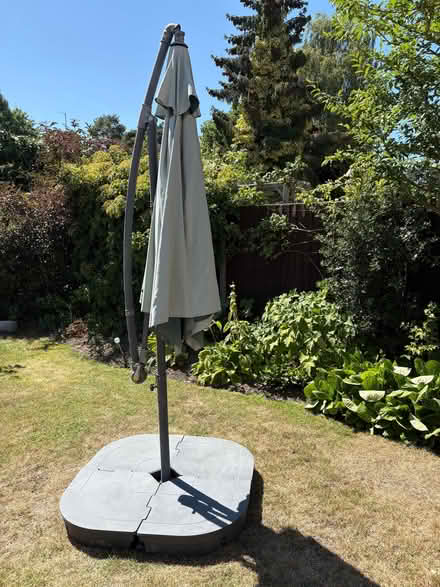 Photo of free Garden parasol and base (Bedford Park MK40) #3