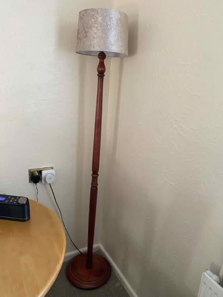 Photo of free Wooden Lamp with shade (Vange) #1