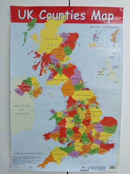 Photo of free UK Counties Map 40 × 60 cm (Ealing Pitshanger W5) #1