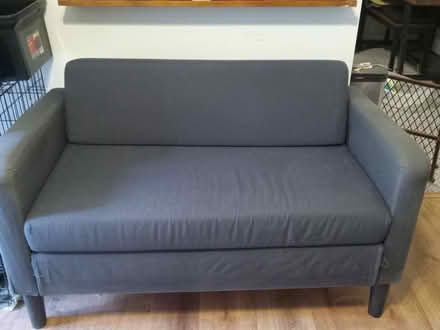Photo of free navy blue IKEA "Solstra" loveseat (Rte 17 (southern fauquier)) #1