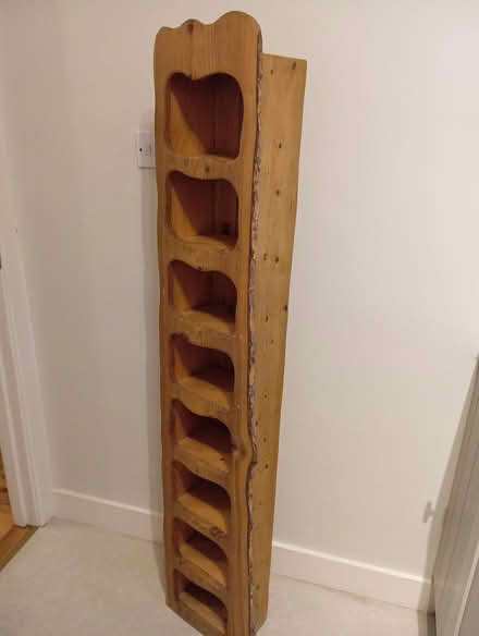 Photo of free Tall wooden cd shelving unit (Stillorgan) #2