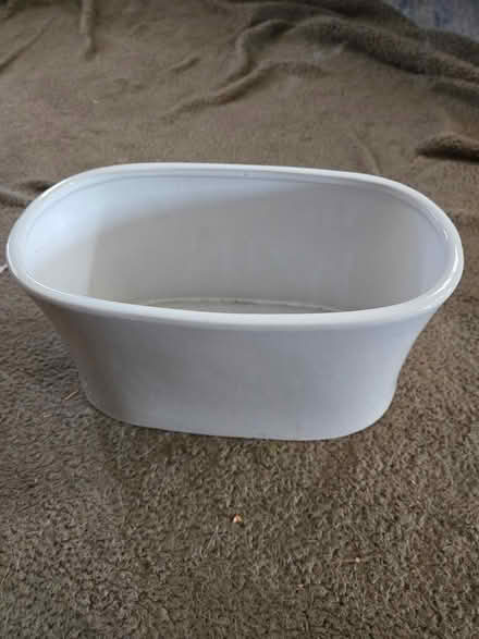 Photo of free White ceramic oval bowl (Oakwood village) #1