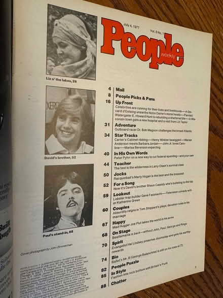 Photo of free People Magazine from 1977 (Near Davis Square, Somerville) #2