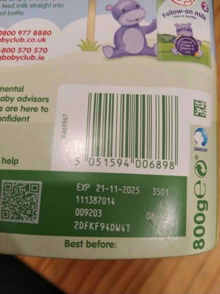 Photo of free Cow & Gate sealed hungry baby milk (Lichfield WS14) #2