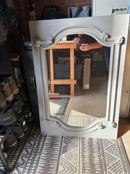 Photo of free Grey Stone effect large mirror (Maldon Wick CM9) #1
