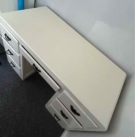 Photo of free White wooden desk (Chessington Surrey KT9) #2