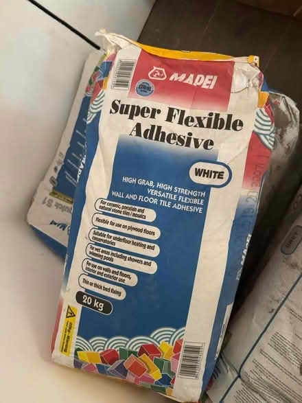 Photo of free 180KG White Adhesive + 5KG Grout (Finchley N3) #1