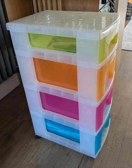 Photo of free Strong plastic 4-drawer unit (Handside, WGC, AL8) #1