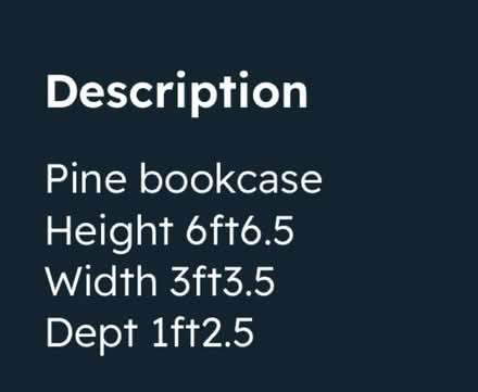 Photo of free Pine book case (Maidstone ME15) #2