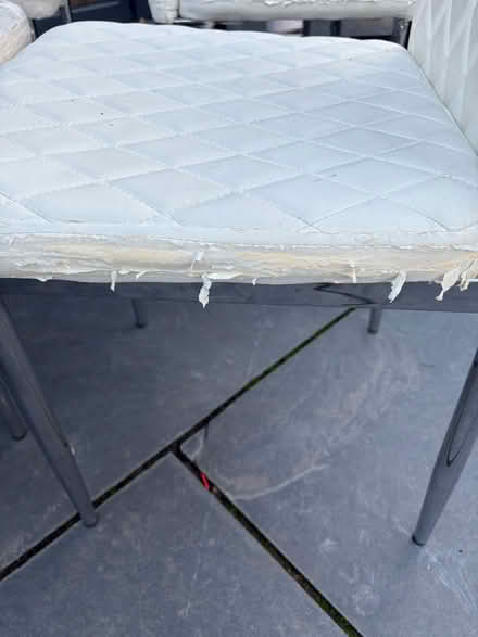 Photo of free 6 White dining room chairs (Ramsden Heath) #2