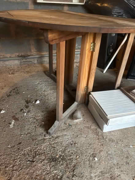 Photo of free Wooden garden table and 4 chairs (BL2) #2