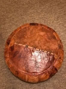 Photo of free Egyptian leather foot stool or seat for child (Purley CR8) #2
