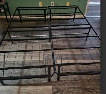 Photo of free metal foldable bed frame (near roscoe and woodman) #1