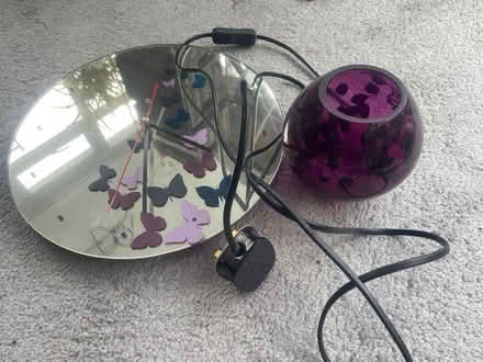 Photo of free Purple lamp and mirror clock (Wellington, telford) #1