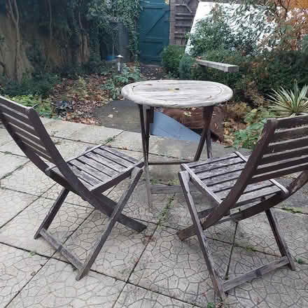 Photo of free Garden bistro table & chairs (Jesmond Park East NE7) #1