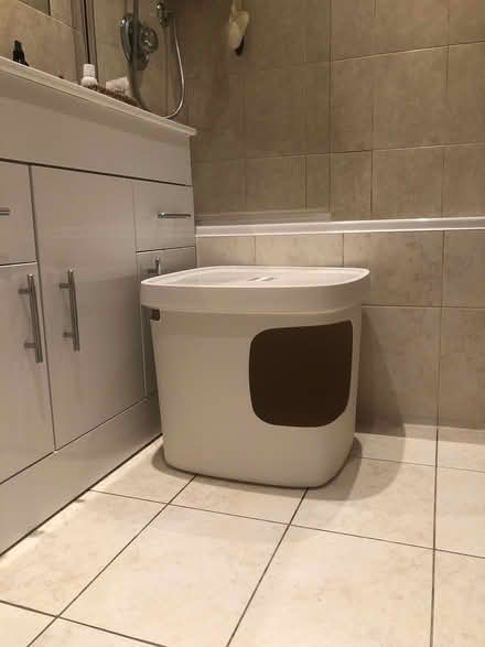 Photo of free White cat litter box new! (Walham Green SW6) #1