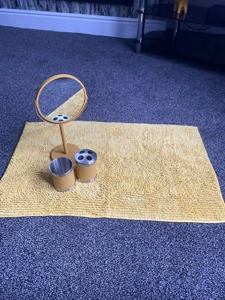Photo of free Bath mat mirror toothbrush holder (Liverpool 13) #1