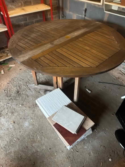 Photo of free Wooden garden table and 4 chairs (BL2) #3