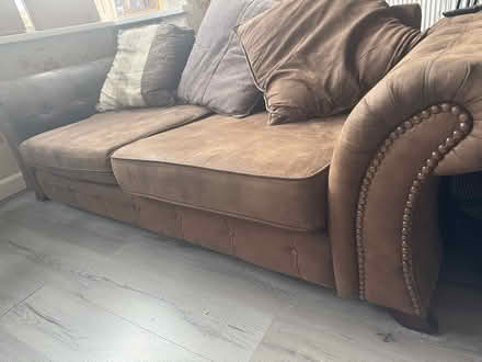 Photo of free 2 Seater Sofa, Brown , Chesterfield (Ram77 AL RM77AL) #2