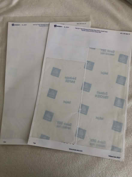 Photo of free A4 sheets of sticky labels (Cold Harbour OX1) #1