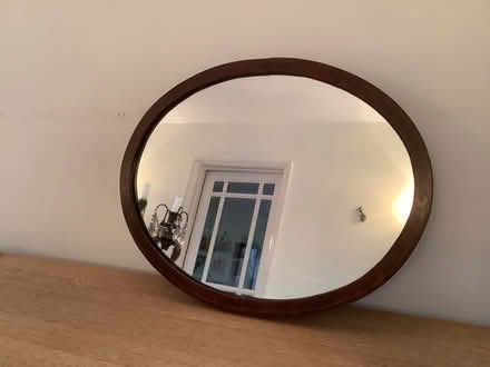 Photo of free Oval mirror in wooden frame (Thorney Leys OX28) #1