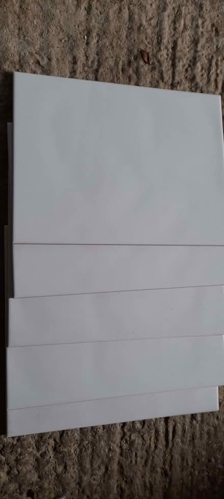 Photo of free 5 large white tiles (unused) (Pittville GL50) #1