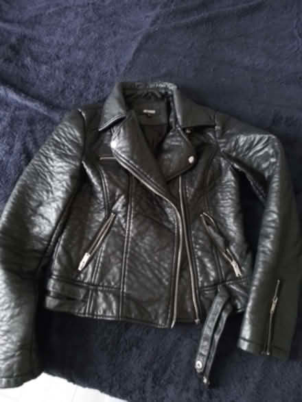 Photo of free Girls faux leather motorbike jacket size 8/10 (GU11) #1
