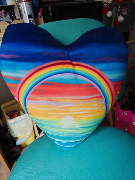 Photo of free Rainbow Heart Cushion (Salford, M3) #1