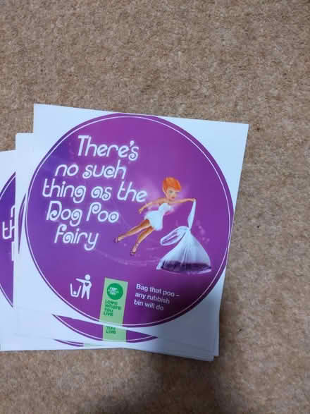 Photo of free Dog poo fairy stickers (Oakington CB24) #1