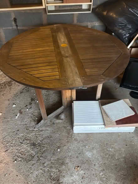 Photo of free Wooden garden table and 4 chairs (BL2) #1