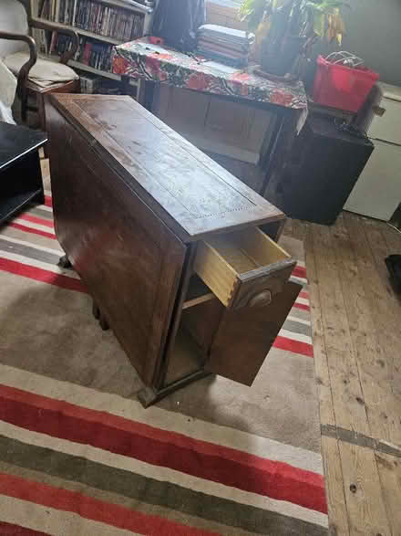 Photo of free Folding table with drawers for coasters & mats (Bohemia TN37) #2