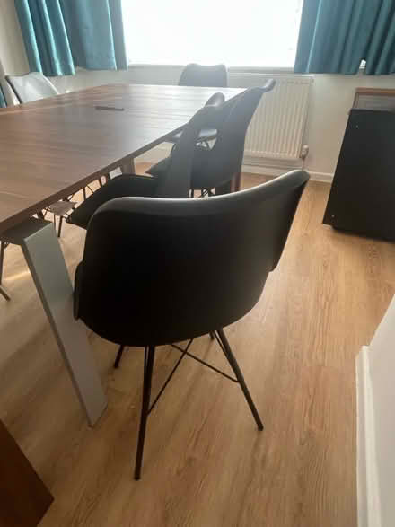 Photo of free 4 x black plastic chairs (Hendon NW4) #3