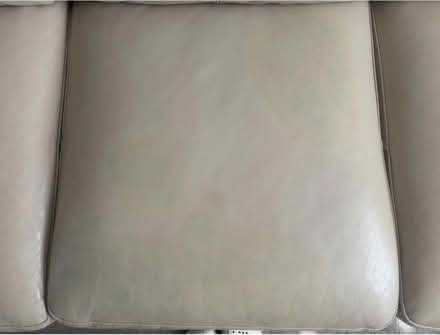 Photo of free 3 seater settee cream leather (Harwood) #2