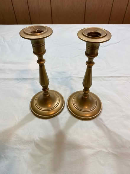 Photo of free Brass Candle Sticks (Cedar Grove, Fairview Ave.) #1