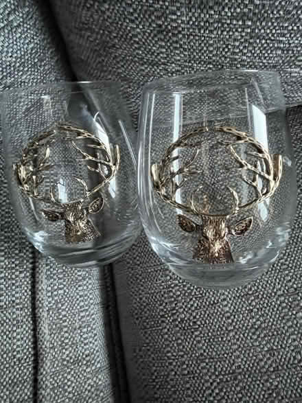 Photo of free Two Stag Glass Tumblers (Heysham, Morecambe, LA3) #1