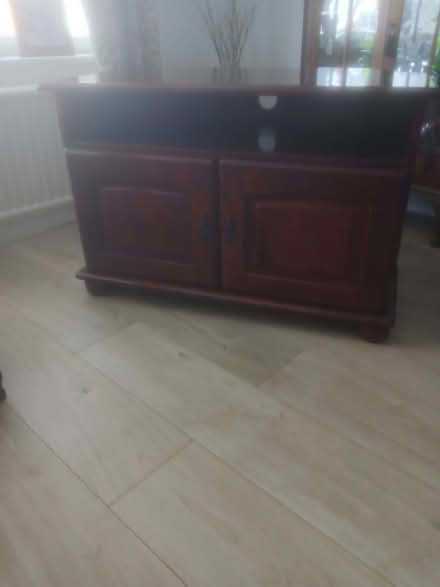 Photo of free self stained tv cabinet mahogany (Mile House TS19) #3