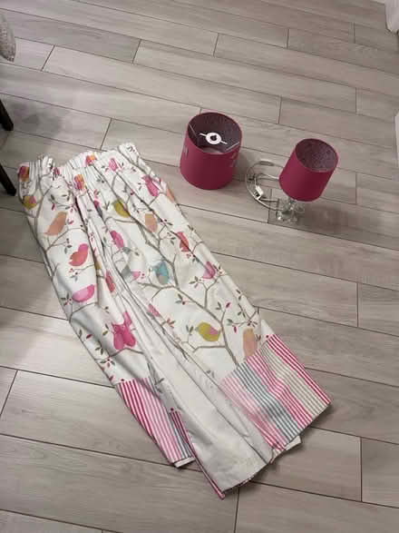 Photo of free Curtains - bed lamp/ lamp shade (KT7 Thames Ditton) #4