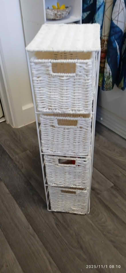 Photo of free Small white wicker drawers (Constantine Falmouth) #1