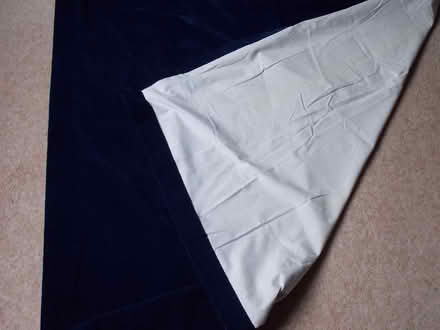 Photo of free Blue Velvet lined curtains (Haywards Heath RH16) #2