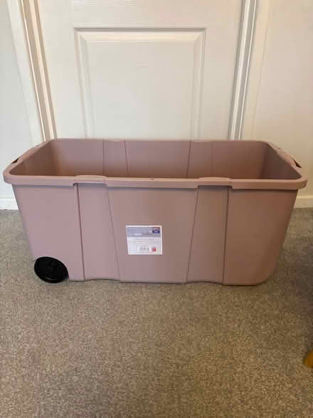 Photo of free Large pink storage box on wheels (Westhouses, Alfreton, DE55) #1