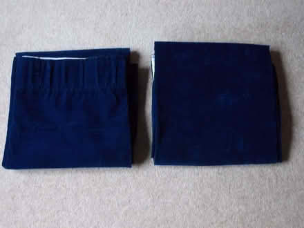 Photo of free Blue Velvet lined curtains (Haywards Heath RH16) #1