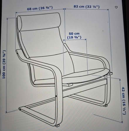 Photo of free Armchair grey Poang IKEA (Norcot RG30) #2