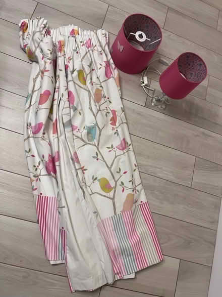 Photo of free Curtains - bed lamp/ lamp shade (KT7 Thames Ditton) #2