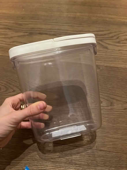Photo of free Cereal or pet food Tupperware container (Herne Hill SE24) #1