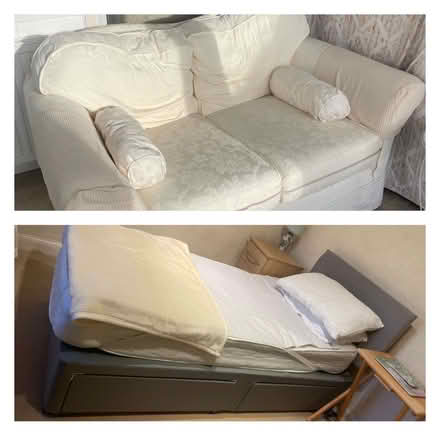 Photo of free Single bed and cream sofa (Cockfosters EN4) #1