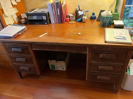 Photo of free Large wood desk (SW Durham) #1