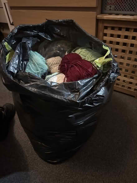 Photo of free Large bin bag full of wool (Derby centre DE22) #2