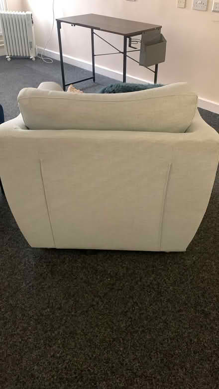 Photo of free 2 pale blue arm chairs (cushions not included) (Upper Wolvercote OX2) #3